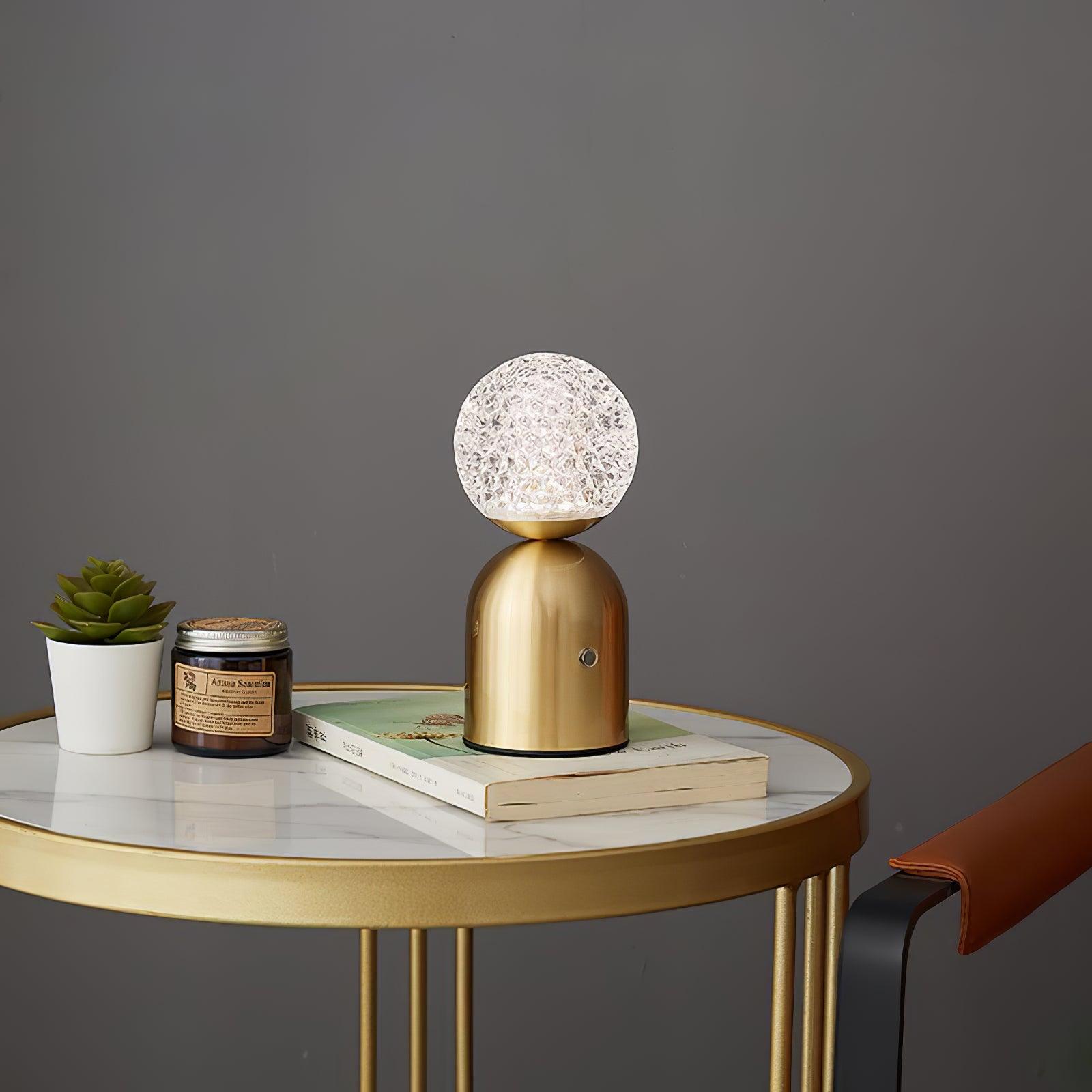 Battery Table Lamp - Modern Acrylic Lampshade Light for Bedroom