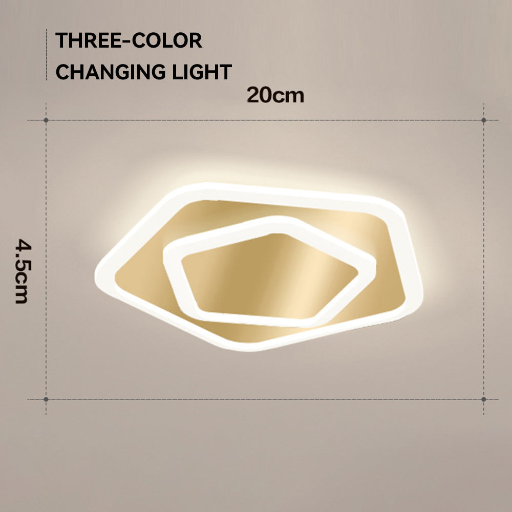 Minimalist LED Ceiling Light - Organic Metal Lamp for Modern Bedroom