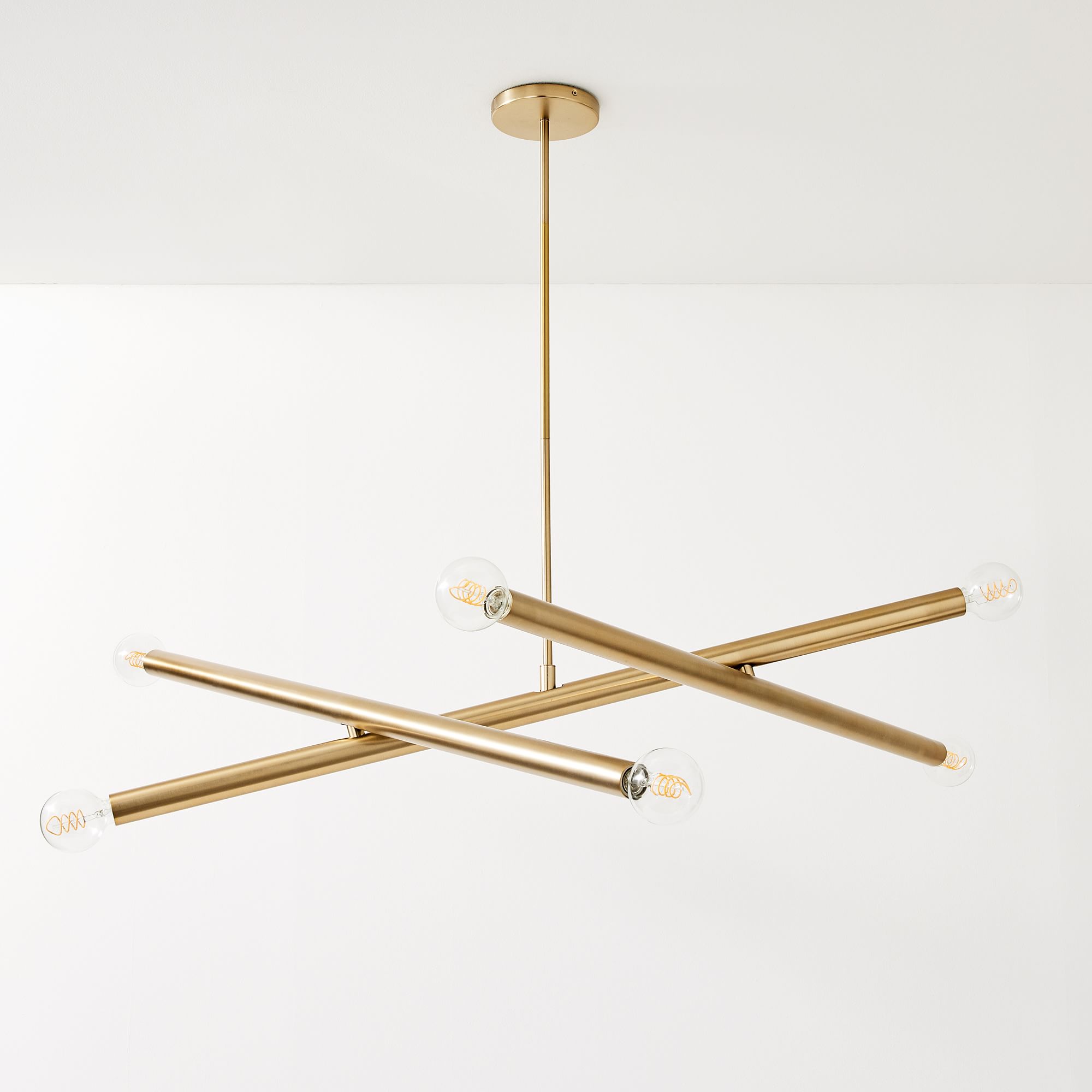 Borvia Metal Arm Chandelier - Modern Adjustable Trace Lamp for Hallway