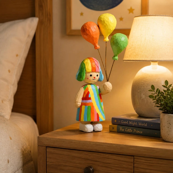 Figurine displayed on a bedside table