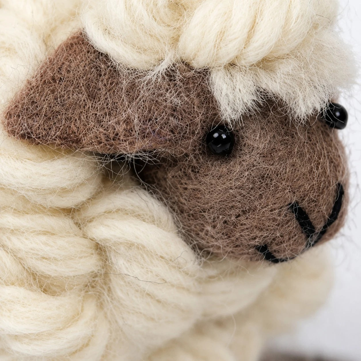 handmade wool felt sheep figurine