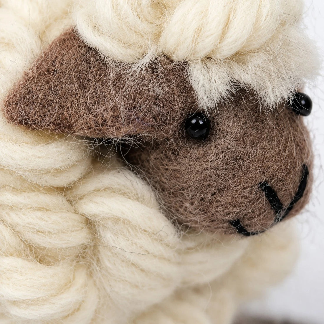 handmade wool felt sheep figurine