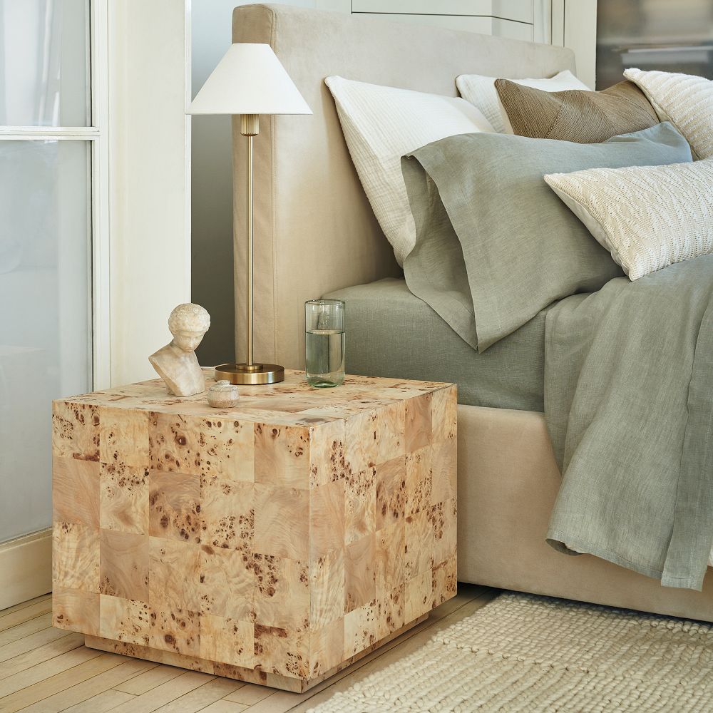 Diora Table & Floor Lamps - Linen Shade Modern Linear Style Sophisticated Accent