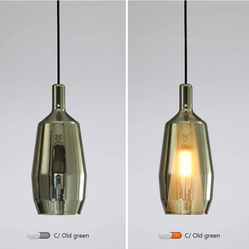 Modern Glass Pendant Light – Simple Colorful Dining Room Lighting