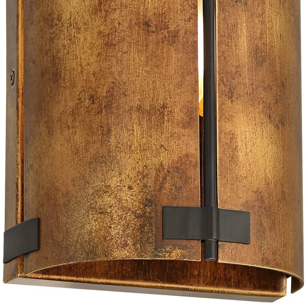 Rustivon Rustikale Wandleuchte – Gebogener Metallschirm im Vintage-Stil fürs Schlafzimmer