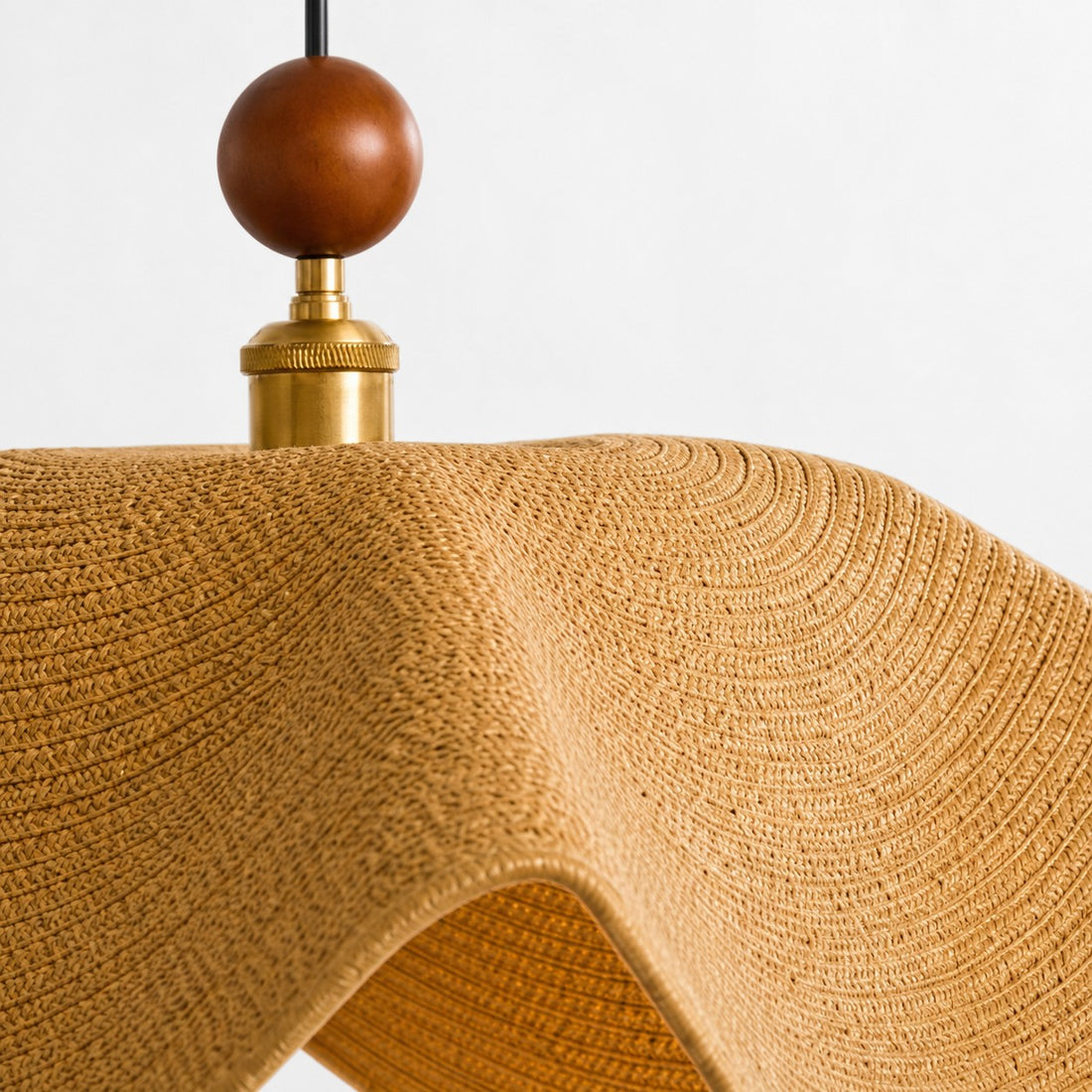 Sculptural Woven Fabric Pendant Lamp