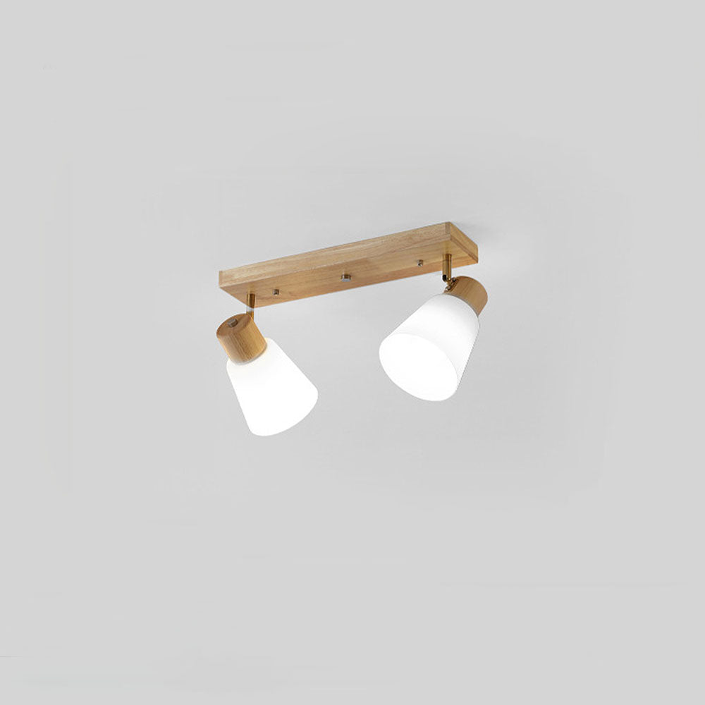 Wood Track Lighting - Modern Rotatable Minimalist Hallway Light