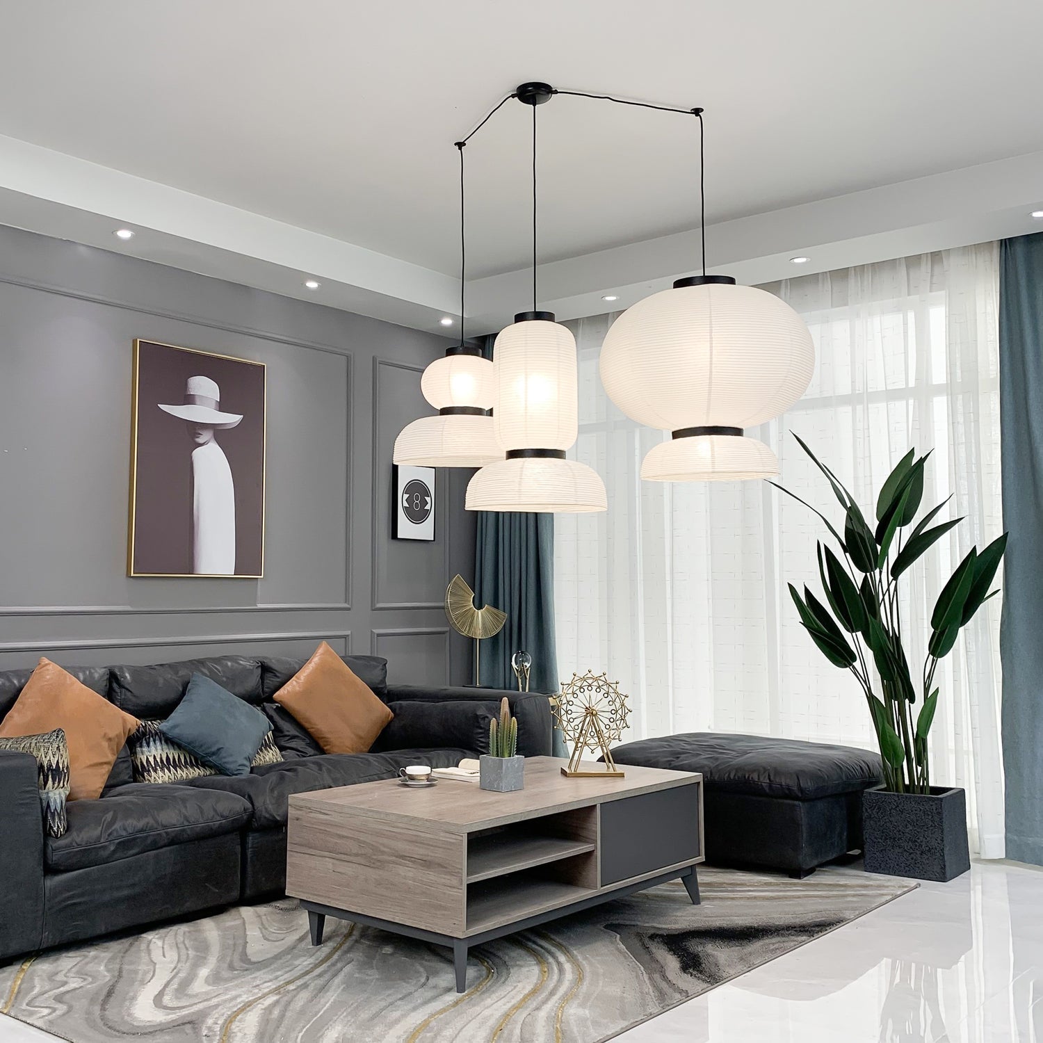 Rice Paper Pendant Lamp - Modern Design for Cozy Interiors