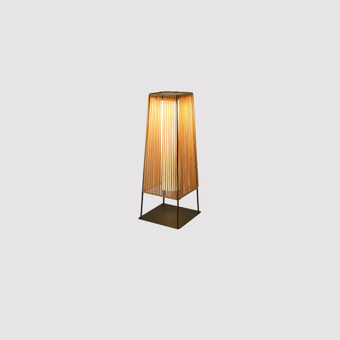Kunststoff-Rattan-Außenpfostenleuchte - Solar-Pfostenlampe Ideal