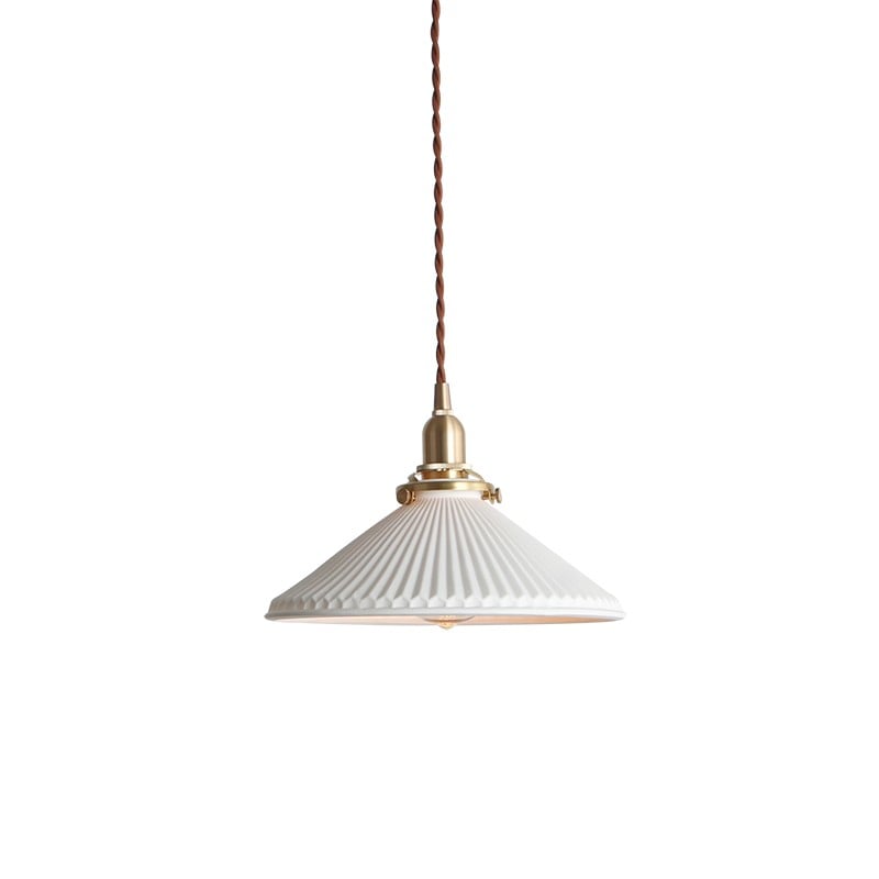 Modern Ceramics Pleated Light Collection For Dining Room