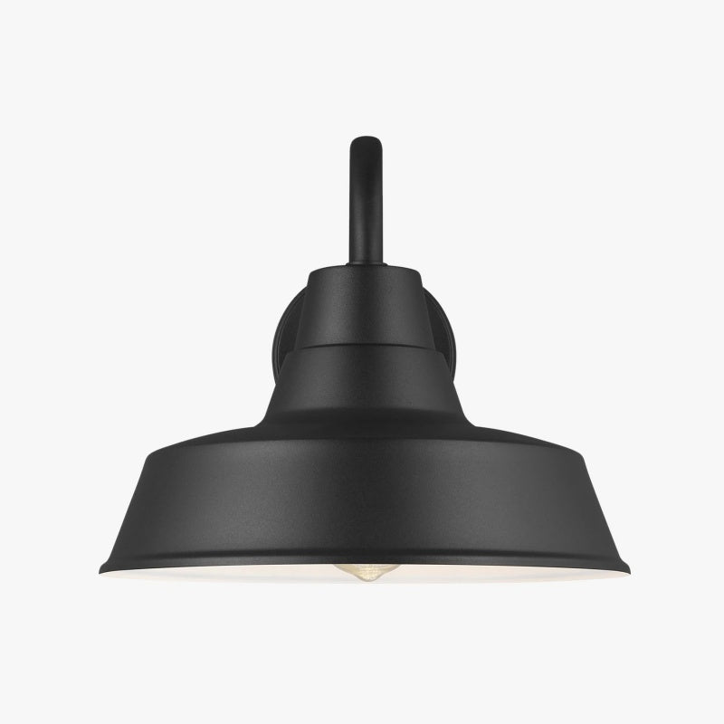 Korvi Outdoor Metal Wall Lamp - Modern Aluminum Pewter Wall Sconce