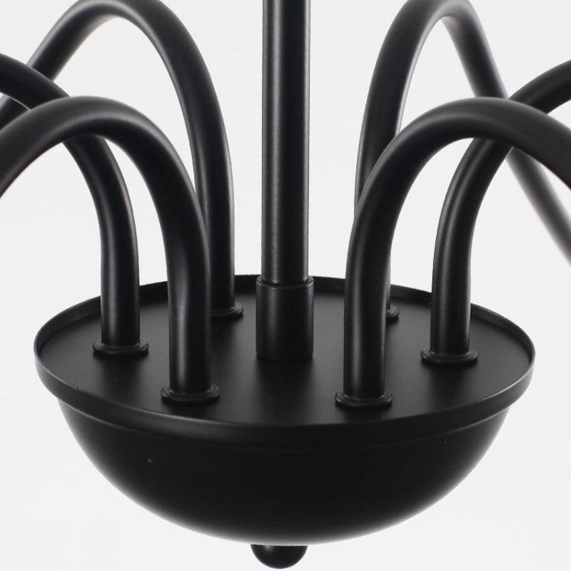 Schlichter Vintage-Kerzenleuchter aus Eisen mit mehreren Kerzenköpfen