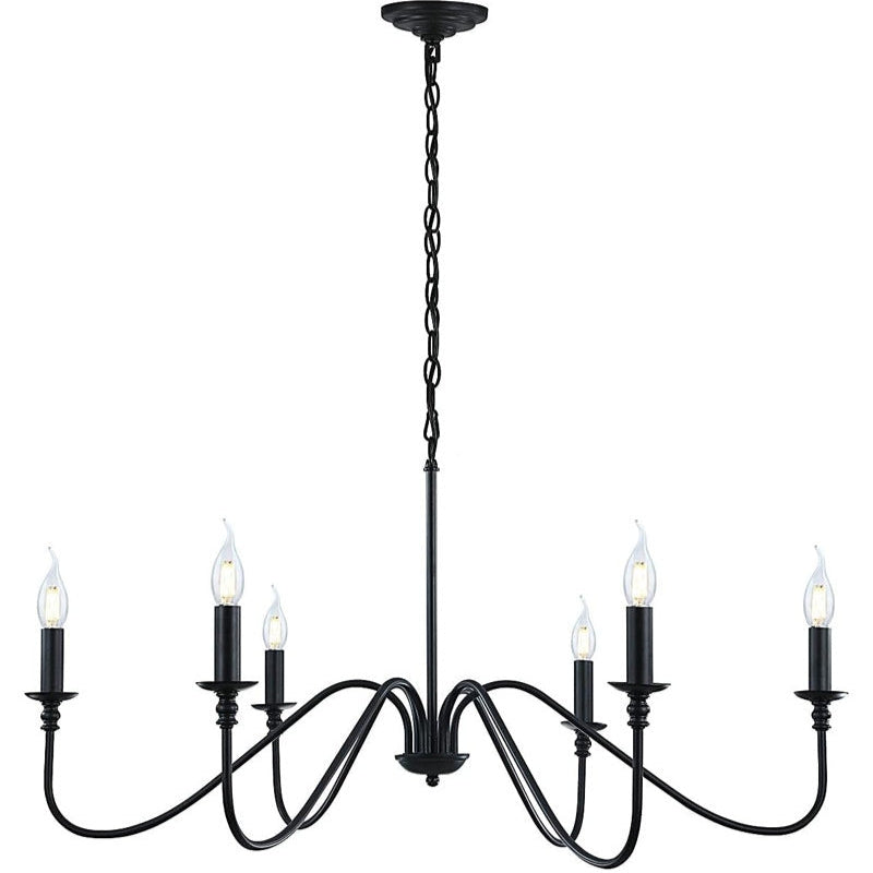 Vintage Simple Iron Candle Multi-Head Chandelier