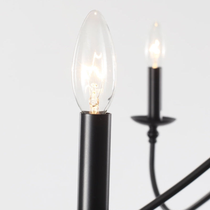 Vintage Simple Iron Candle Multi-Head Chandelier