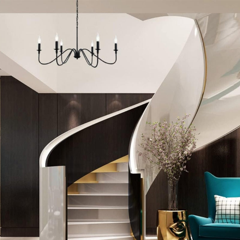 Schlichter Vintage-Kerzenleuchter aus Eisen mit mehreren Kerzenköpfen