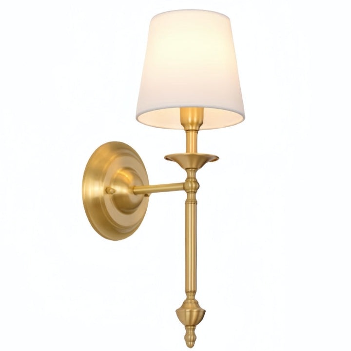 Vintage Luxus Kupfer Stoff Wandlampe