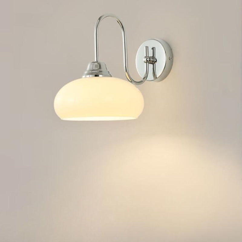 Bauhaus Orb Glas Metall Wandleuchte