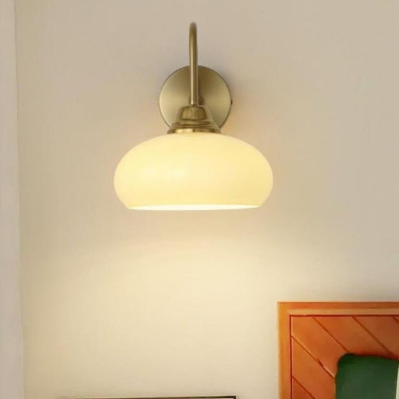 Bauhaus Orb Glas Metall Wandleuchte