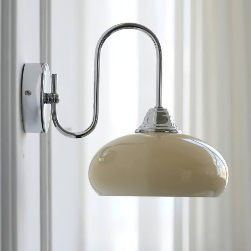 Bauhaus Orb Glas Metall Wandleuchte