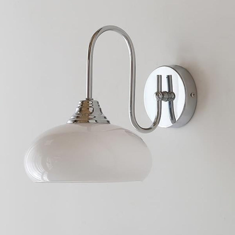 Bauhaus Orb Glas Metall Wandleuchte