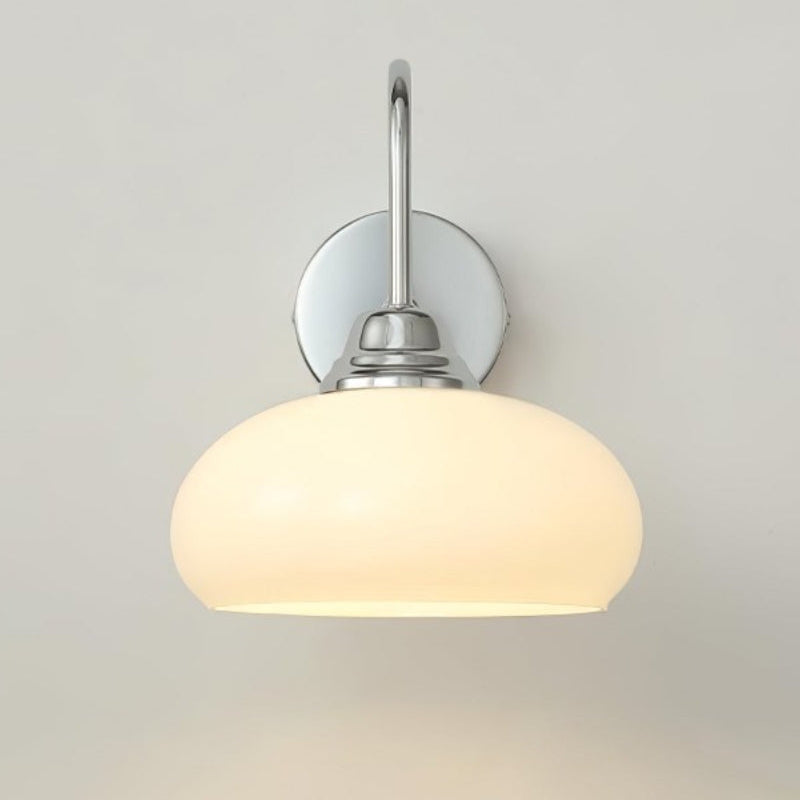 Bauhaus Orb Glas Metall Wandleuchte