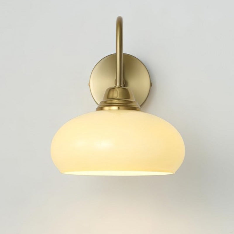 Bauhaus Orb Glas Metall Wandleuchte