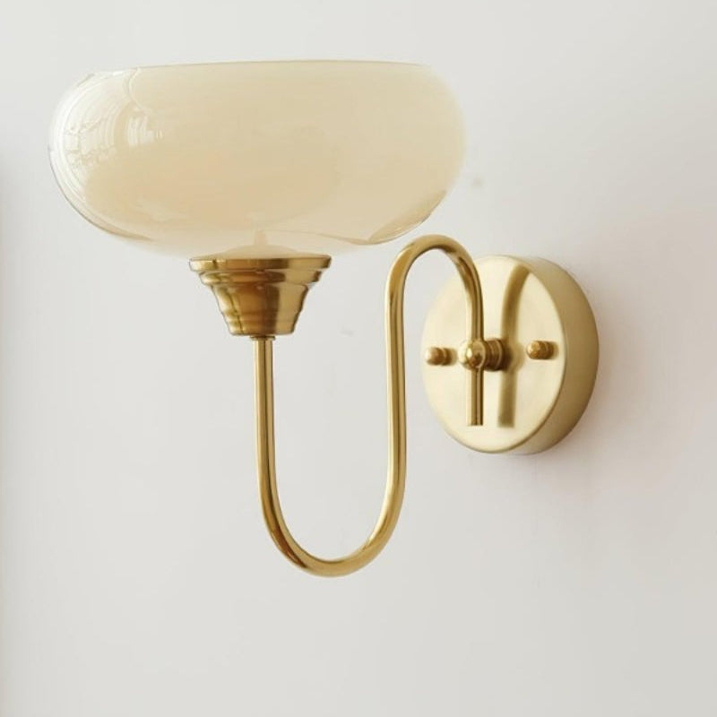 Bauhaus Orb Glas Metall Wandleuchte