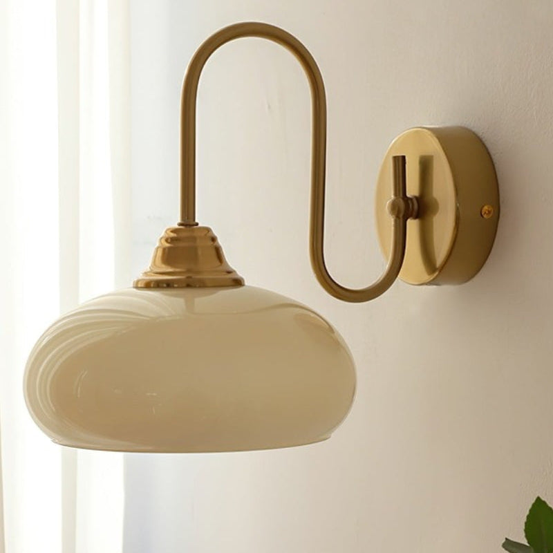 Bauhaus Orb Glas Metall Wandleuchte