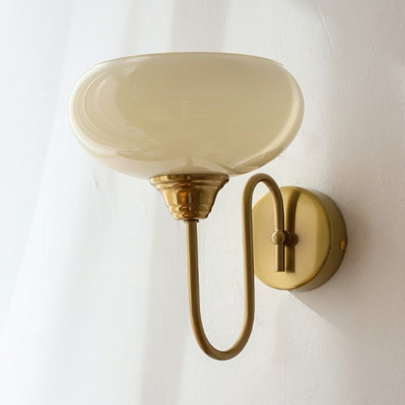 Bauhaus Orb Glas Metall Wandleuchte