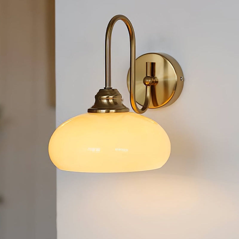 Bauhaus Orb Glas Metall Wandleuchte