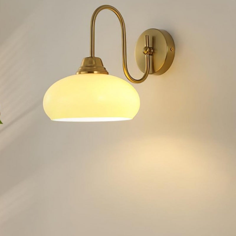 Bauhaus Orb Glas Metall Wandleuchte