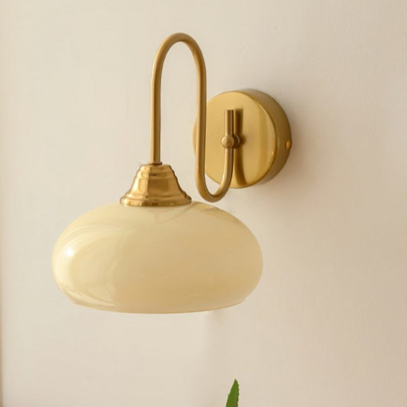 Bauhaus Orb Glas Metall Wandleuchte