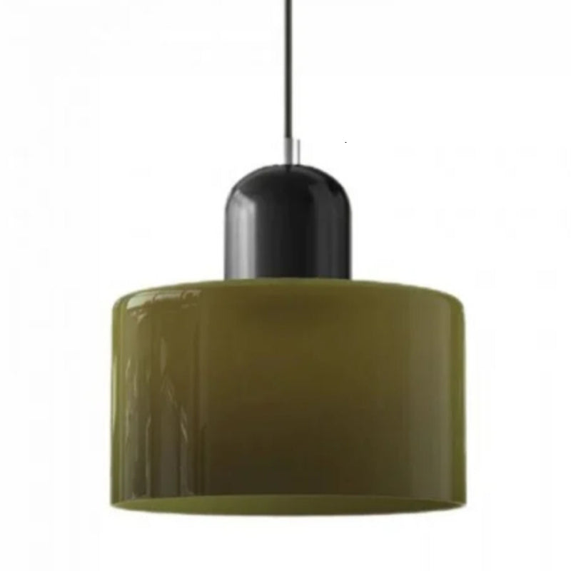 Morandi Style Glass Cylinder Pendant Light