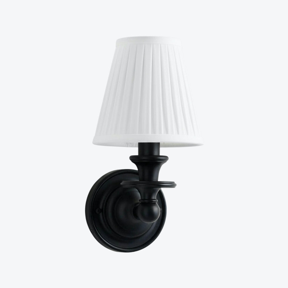 Kalvora Fabric Shade Wall Sconce - Stylish Accent Lighting for Bedroom & Hallway