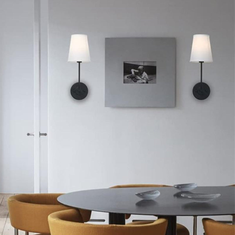 Minimalist Nordic Fabric Metal Wall Lamp