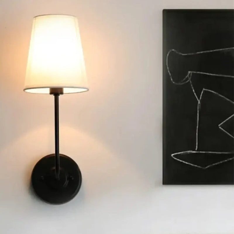 Minimalist Nordic Fabric Metal Wall Lamp