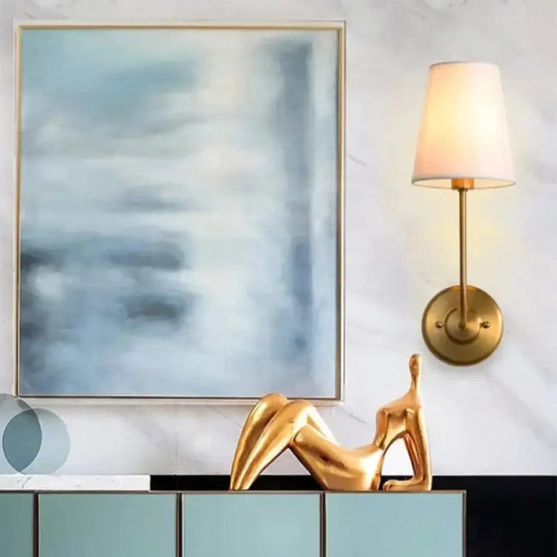 Minimalist Nordic Fabric Metal Wall Lamp