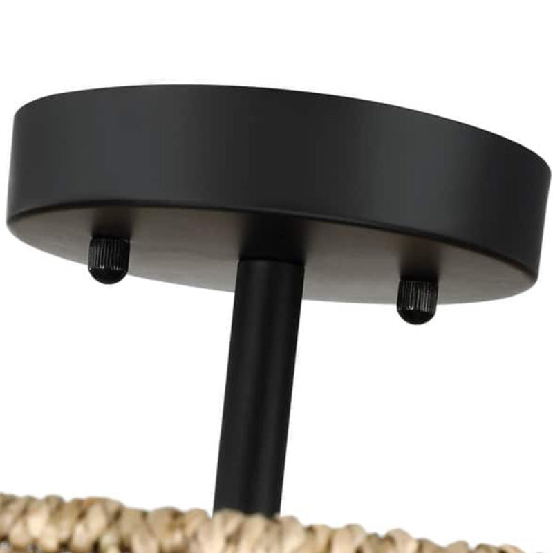 Rattan 2-Light Handwoven Classic Ceiling Light