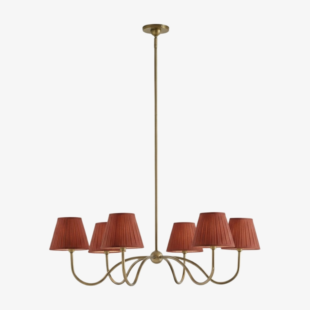 Luvora Modern Multi-Head Pleated Shade Chandelier - Stylish Fabric Ceiling Fixture