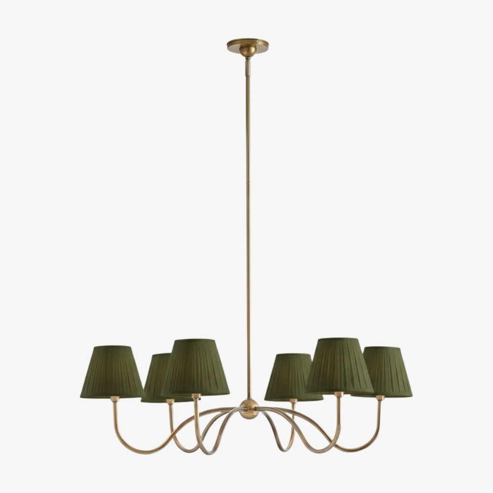 Luvora Modern Multi-Head Pleated Shade Chandelier - Stylish Fabric Ceiling Fixture