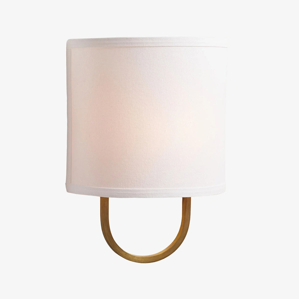 Nolvara Elegant Wall Light Featuring Soft Shade and Metal Arm
