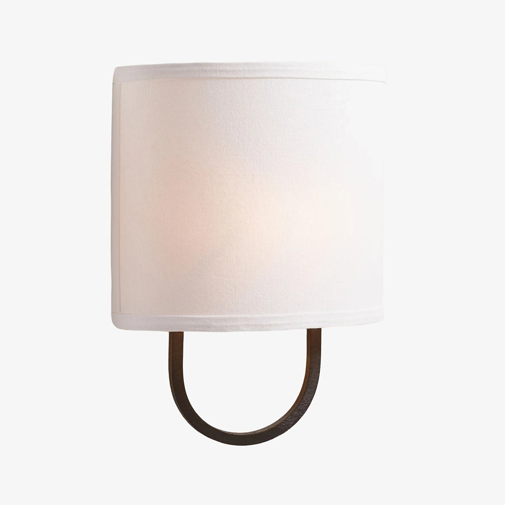 Nolvara Elegant Wall Light Featuring Soft Shade and Metal Arm