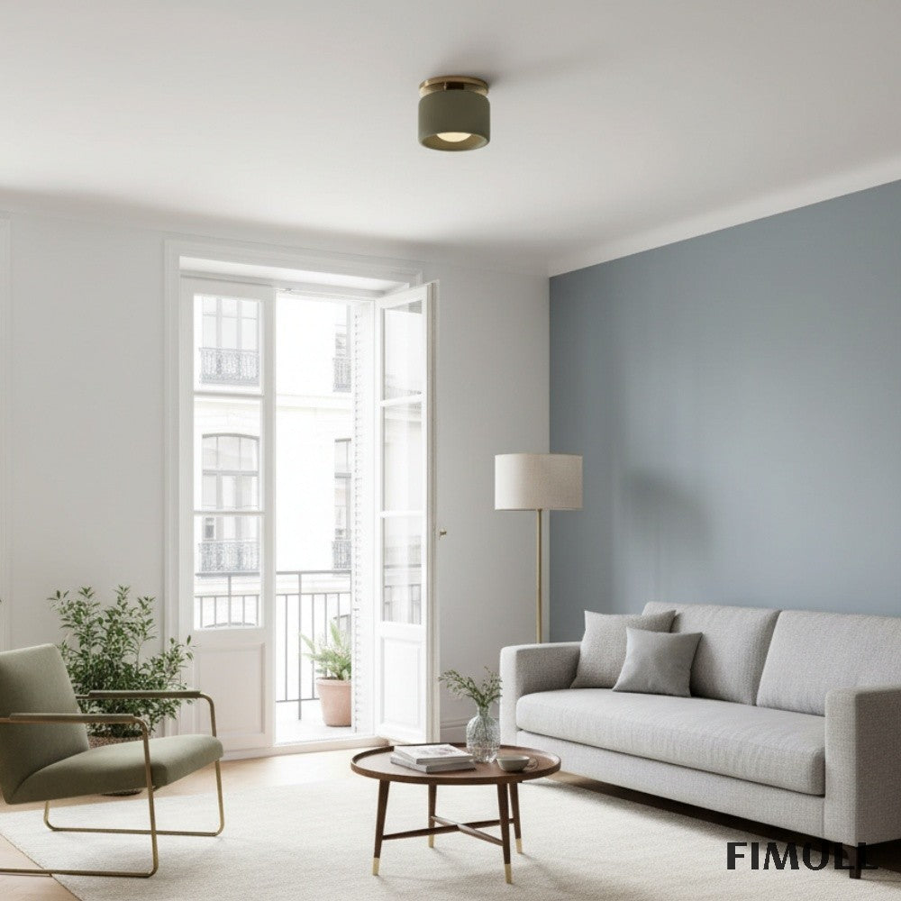 Cerova Moderne Deckenleuchte aus Porzellan – Eleganter elfenbeinfarbener Schirm