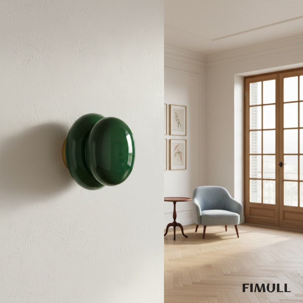 Orra Vintage Opalglas Wandlampe - Klassische runde Wandleuchte für Wohnzimmer