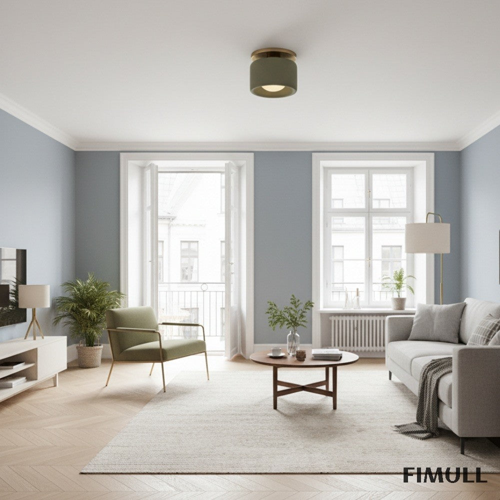 Cerova Moderne Deckenleuchte aus Porzellan – Eleganter elfenbeinfarbener Schirm