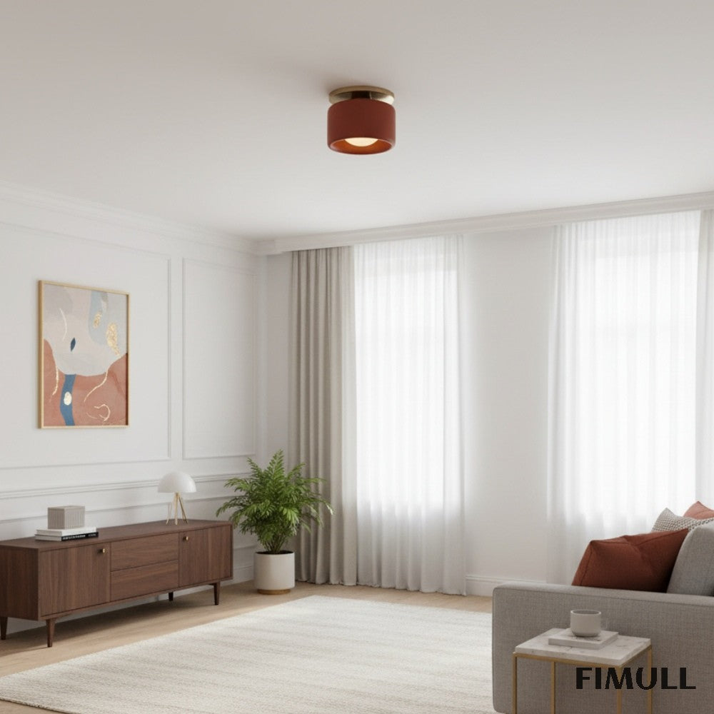 Cerova Moderne Deckenleuchte aus Porzellan – Eleganter elfenbeinfarbener Schirm