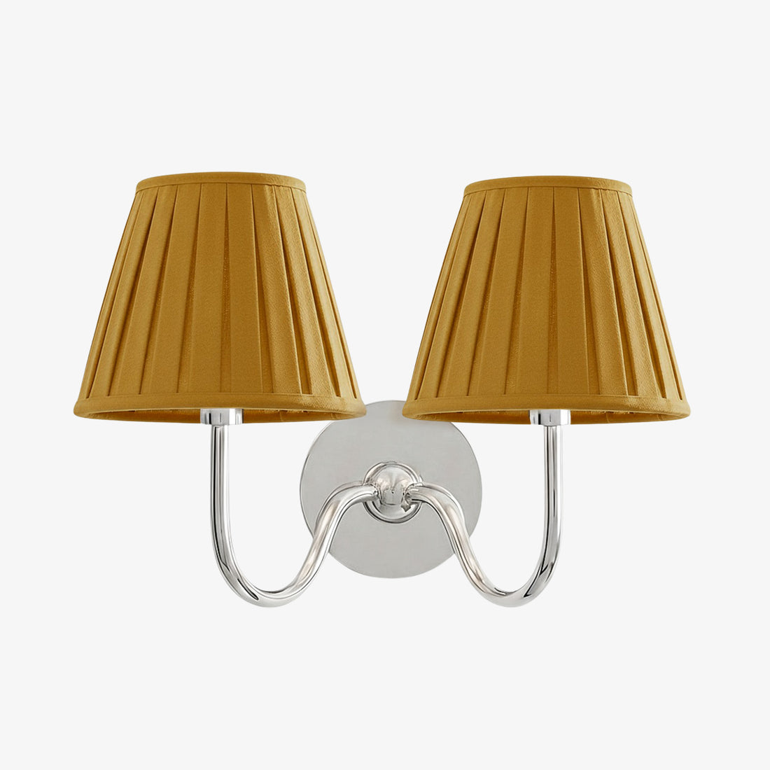 Luvora Pleated Shade Wall Lamp – Modern Brass Linen Lighting