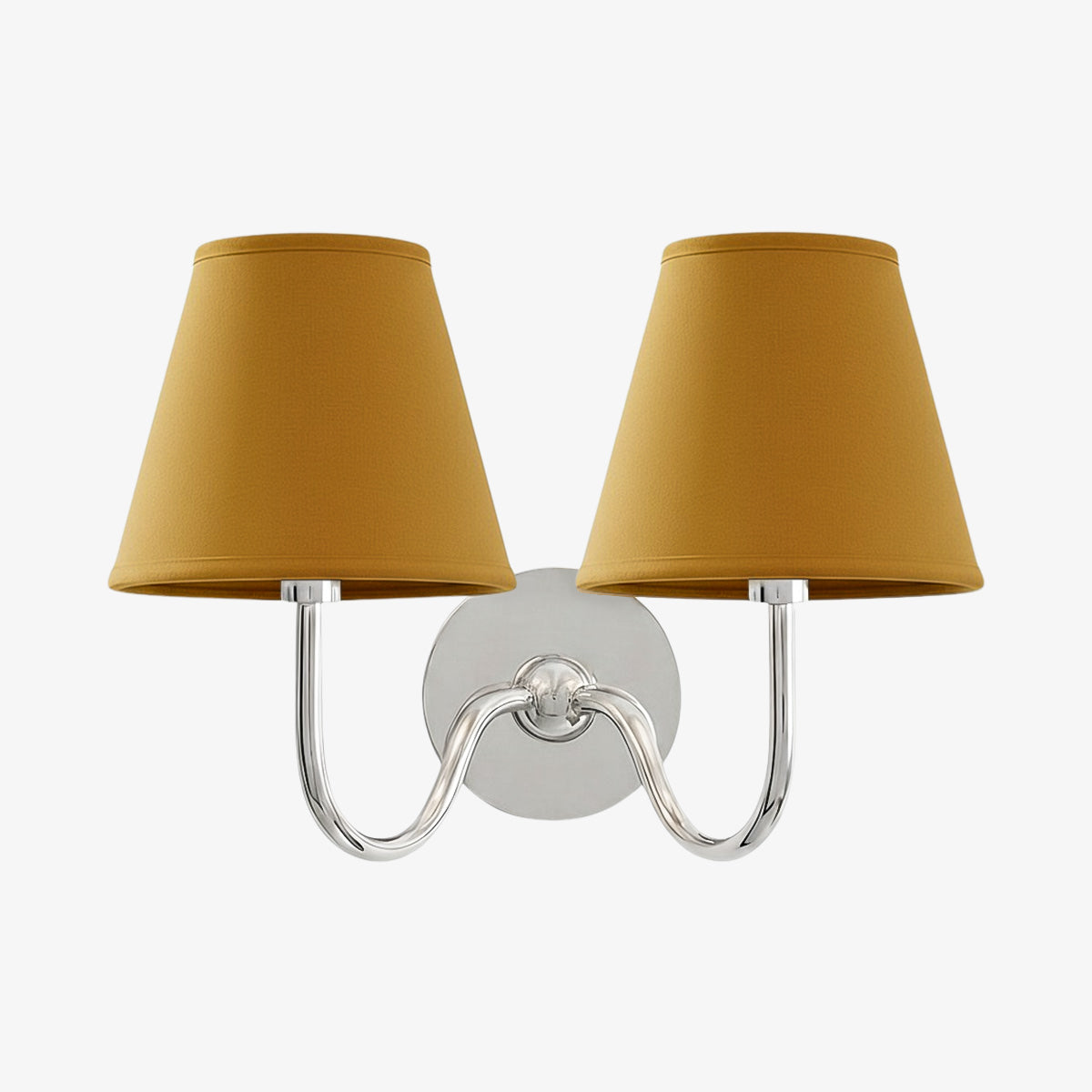 Luvora Pleated Shade Wall Lamp – Modern Brass Linen Lighting