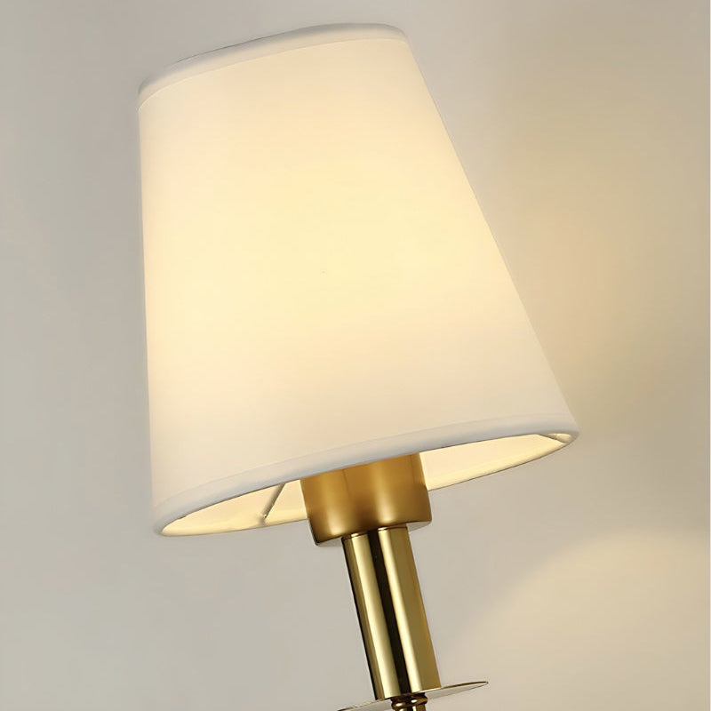 Klassische wiederaufladbare kabellose LED-Wandleuchte aus Stoff