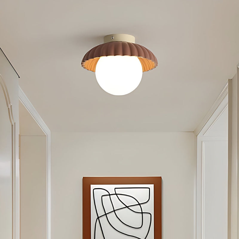 Resin UFO Modern Cream Ceiling Light